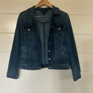 dark wash jean jacket - size S
